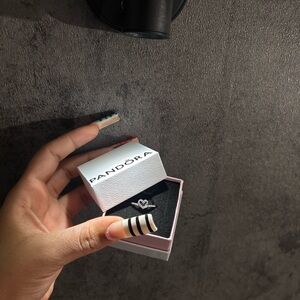 Pandora Silver Heart Ring in Box